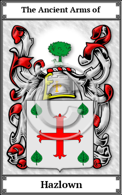 Hazlown Family Crest Download (JPG)  Book Plated - 150 DPI