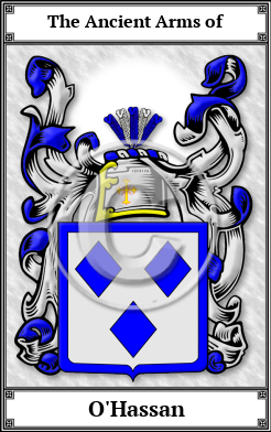 O'Hassan Family Crest Download (JPG)  Book Plated - 150 DPI