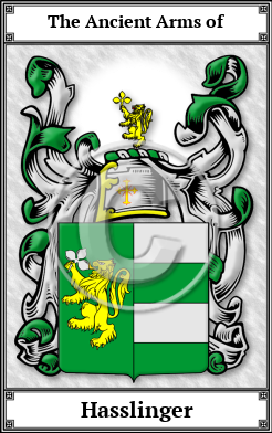 Hasslinger Family Crest Download (JPG) Book Plated - 600 DPI