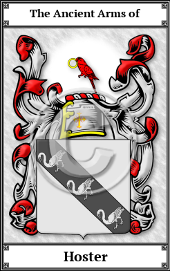 Hoster Family Crest Download (JPG)  Book Plated - 150 DPI