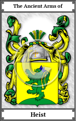 Heist Family Crest Download (JPG)  Book Plated - 150 DPI