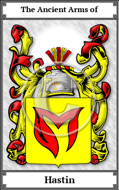 Hastin Family Crest Download (JPG)  Book Plated - 150 DPI