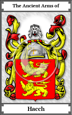 Hacch Family Crest Download (JPG)  Book Plated - 150 DPI