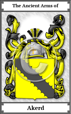 Akerd Family Crest Download (JPG) Book Plated - 600 DPI