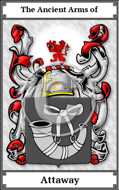 Attaway Family Crest Download (JPG)  Book Plated - 150 DPI