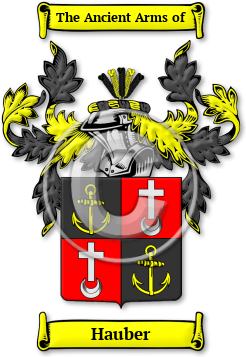 Hauber Family Crest Download (JPG) Legacy Series - 600 DPI