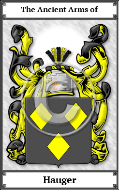 Hauger Family Crest Download (JPG)  Book Plated - 150 DPI