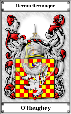 O'Haughey Family Crest Download (JPG)  Book Plated - 150 DPI