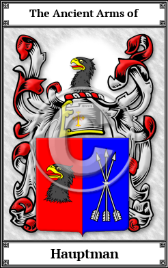 Hauptman Family Crest Download (JPG)  Book Plated - 150 DPI