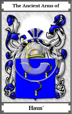 Haus' Family Crest Download (JPG) Book Plated - 600 DPI
