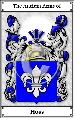 Höss Family Crest Download (JPG)  Book Plated - 150 DPI