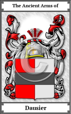 Dausier Family Crest Download (JPG)  Book Plated - 150 DPI