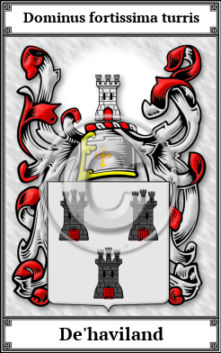 De'haviland Family Crest Download (JPG)  Book Plated - 150 DPI