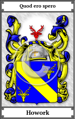 Howork Family Crest Download (JPG) Book Plated - 600 DPI