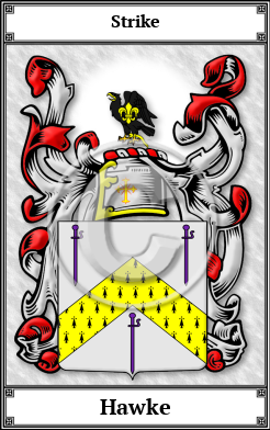 Hawke Family Crest Download (JPG)  Book Plated - 150 DPI