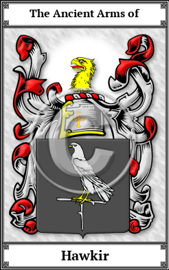 Hawkir Family Crest Download (JPG)  Book Plated - 150 DPI