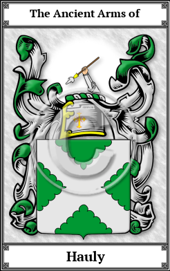 Hauly Family Crest Download (JPG)  Book Plated - 150 DPI