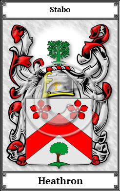 Heathron Family Crest Download (JPG) Book Plated - 600 DPI