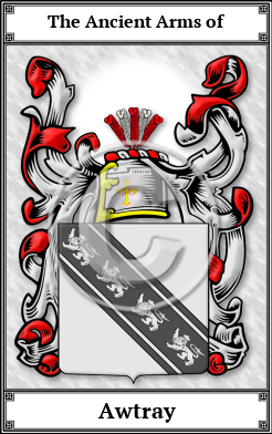 Awtray Family Crest Download (JPG)  Book Plated - 150 DPI