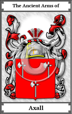Axall Family Crest Download (JPG)  Book Plated - 150 DPI