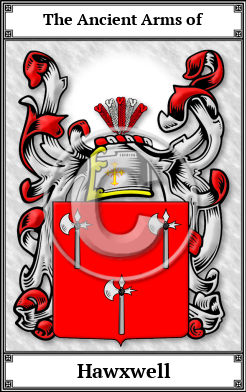 Hawxwell Family Crest Download (JPG)  Book Plated - 150 DPI