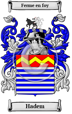 Hadem Family Crest/Coat of Arms