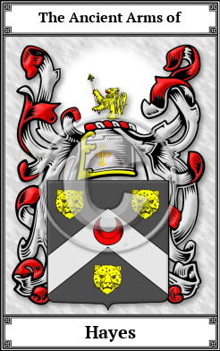 Hayes Family Crest Download (JPG)  Book Plated - 150 DPI