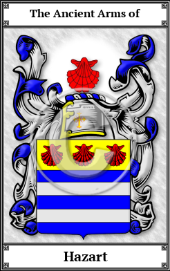 Hazart Family Crest Download (JPG)  Book Plated - 150 DPI