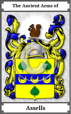 Assells Family Crest Download (JPG)  Book Plated - 150 DPI