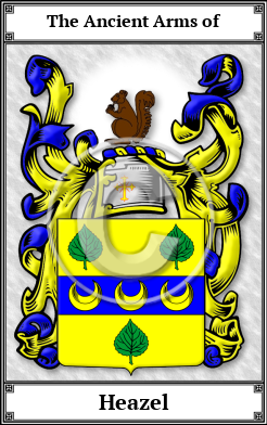 Heazel Family Crest Download (JPG)  Book Plated - 150 DPI