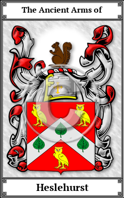 Heslehurst Family Crest Download (JPG) Book Plated - 600 DPI