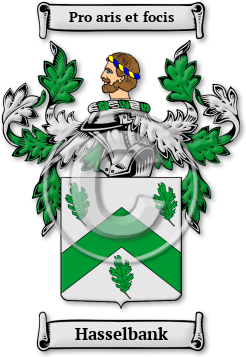 Hasselbank Family Crest Download (jpg) Legacy Series - 150 DPI