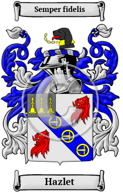 Hazlet Family Crest/Coat of Arms