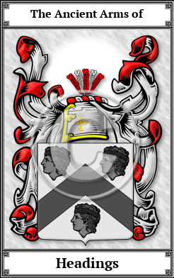 Headings Family Crest Download (JPG)  Book Plated - 150 DPI