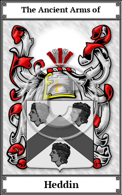 Heddin Family Crest Download (JPG) Book Plated - 300 DPI