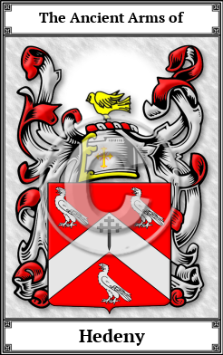 Hedeny Family Crest Download (JPG)  Book Plated - 150 DPI