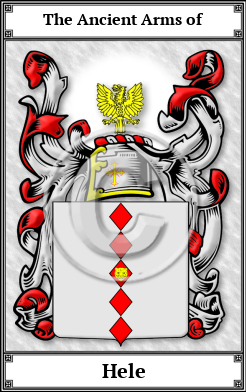 Hele Family Crest Download (JPG)  Book Plated - 150 DPI