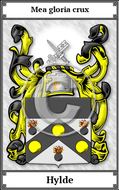 Hylde Family Crest Download (JPG)  Book Plated - 150 DPI