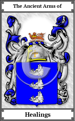 Healings Family Crest Download (JPG) Book Plated - 600 DPI