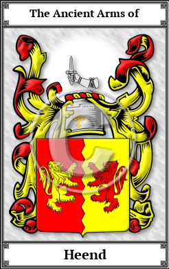 Heend Family Crest Download (JPG)  Book Plated - 150 DPI