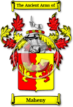 Maheny Family Crest Download (jpg) Legacy Series - 150 DPI