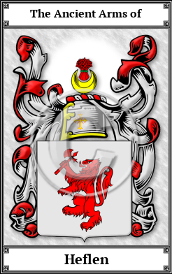 Heflen Family Crest Download (JPG)  Book Plated - 150 DPI