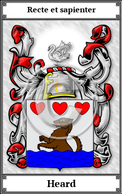 Heard Family Crest Download (JPG) Book Plated - 600 DPI