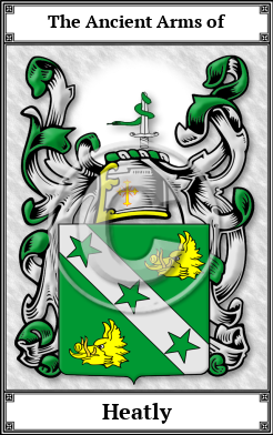 Heatly Family Crest Download (JPG)  Book Plated - 150 DPI