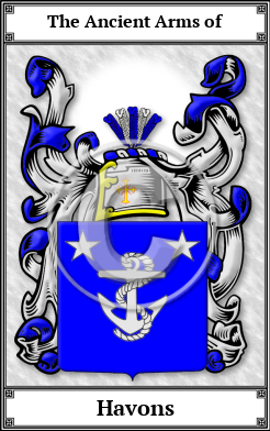 Havons Family Crest Download (JPG)  Book Plated - 150 DPI