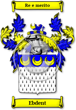 Ebdent Family Crest Download (jpg) Legacy Series - 150 DPI