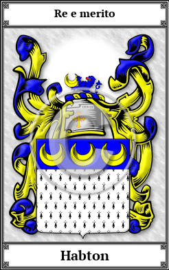 Habton Family Crest Download (JPG)  Book Plated - 150 DPI