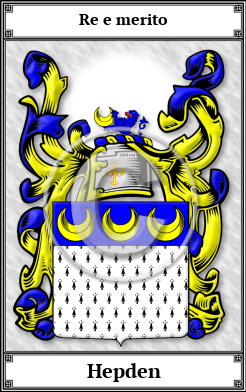 Hepden Family Crest Download (JPG)  Book Plated - 150 DPI