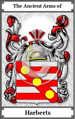 Harberts Family Crest Download (JPG) Book Plated - 600 DPI