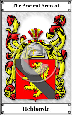 Hebbarde Family Crest Download (JPG) Book Plated - 600 DPI